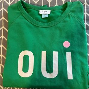 Clare V x Anthropologie Oui sweatshirt